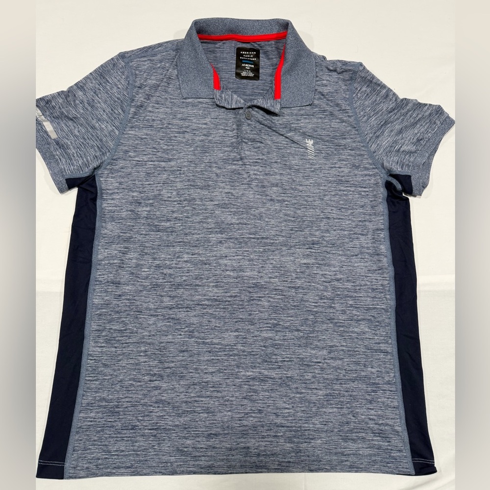 Men’s American Eagle Outfitters Heathered Blue Polo